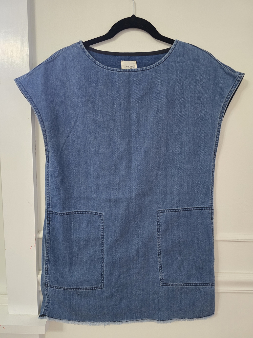 Aritzia Wilfred Free Soft Washed Denim Denim Tunic Dress